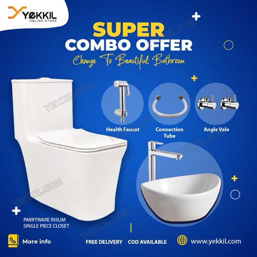 Yekkil Inslim-Best Siphonic Water Closet Bathroom-Kit-Neyyattinkara Kerala