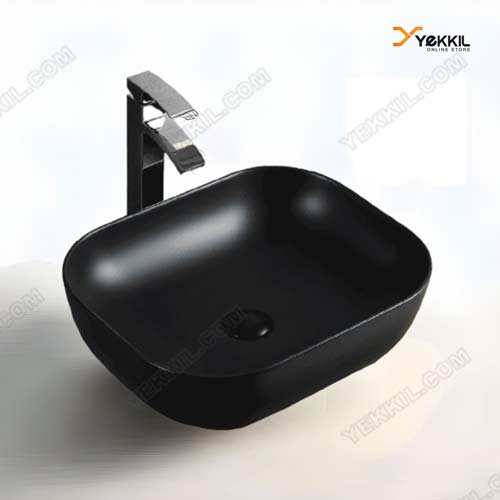 Wash Basin Black Square-sanitary ware-and-taps-in-online-Yekkil